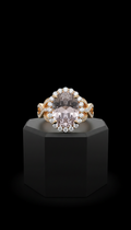 Luminous Gemstone Cocktail Ring