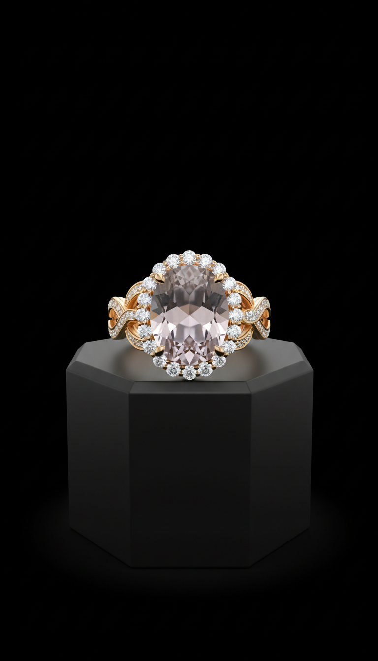 Luminous Gemstone Cocktail Ring