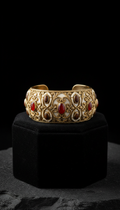 Ivory glow ornate cuff bracelet